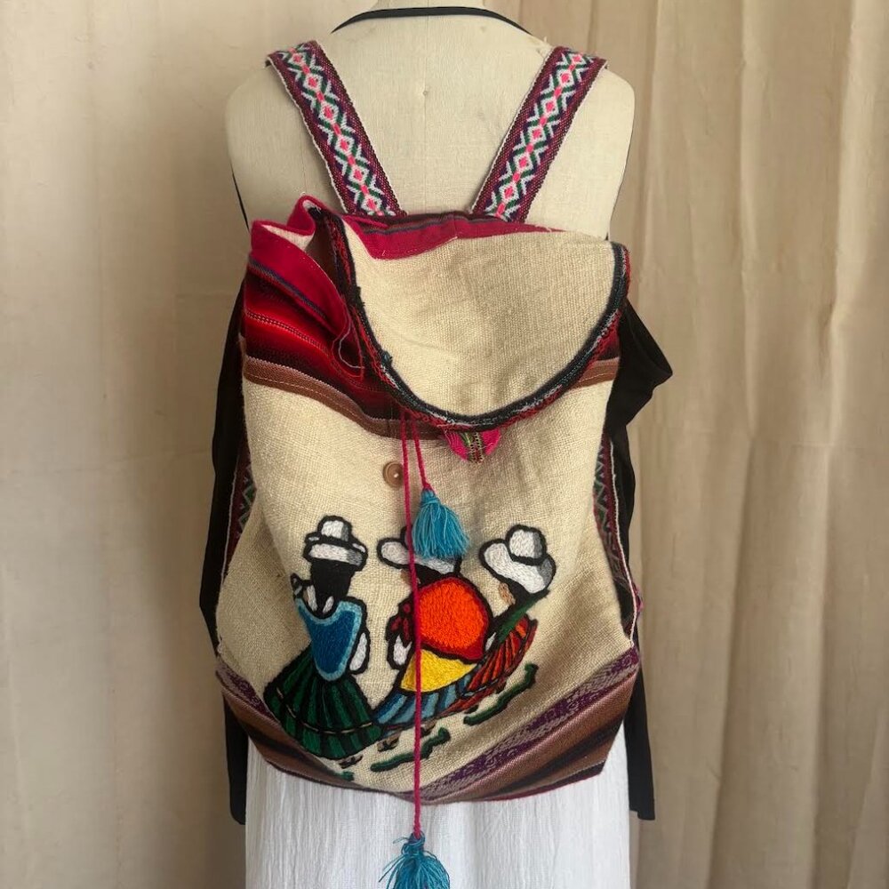 Artesanial Mexican style hand woven beach bag